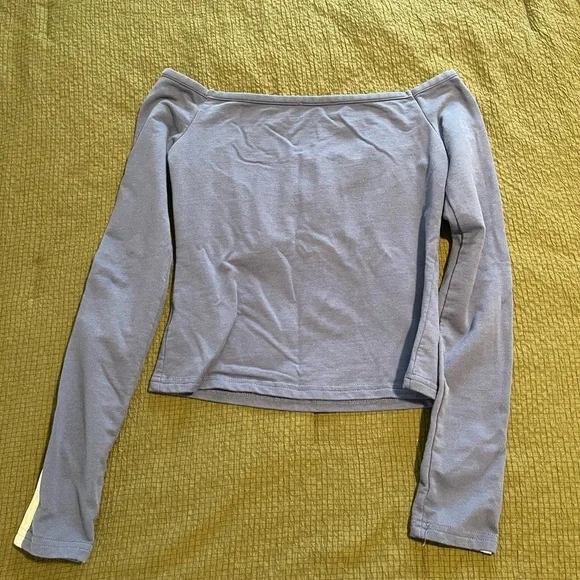 Blue Off-Shoulder long sleeve - Picture 3 of 9